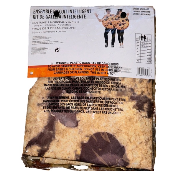 NWT unisex,Adult Smart Cookie Halloween Costume Kit - Picture 2 of 10